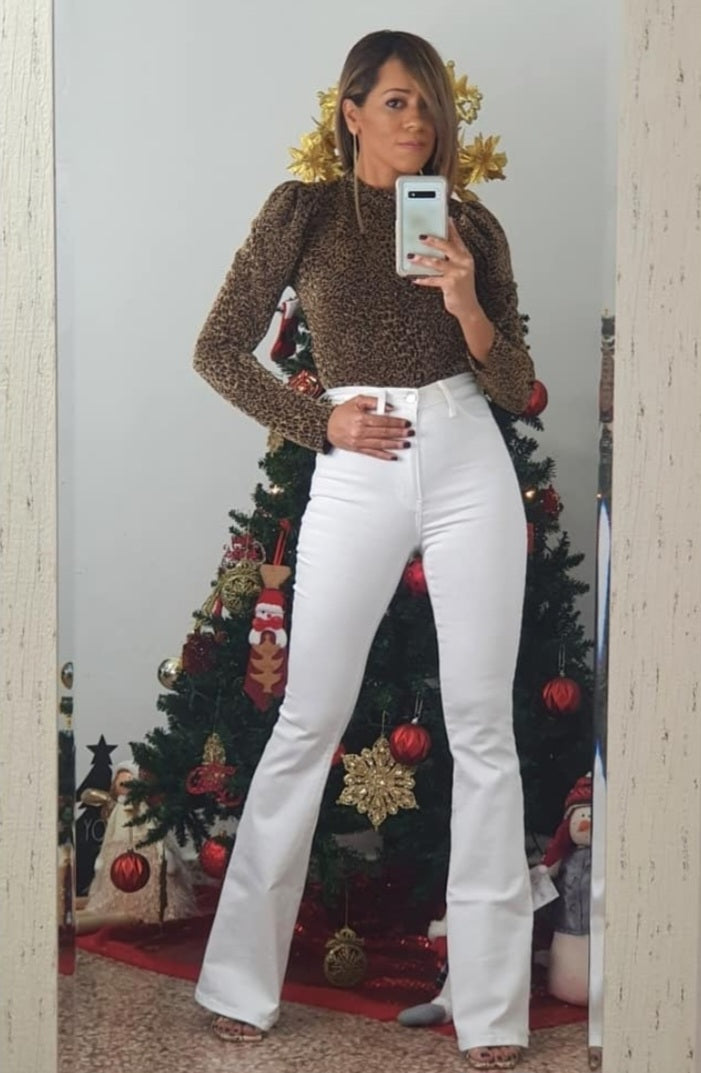 Cheetah Animal Print Gold Puffy Bodysuit