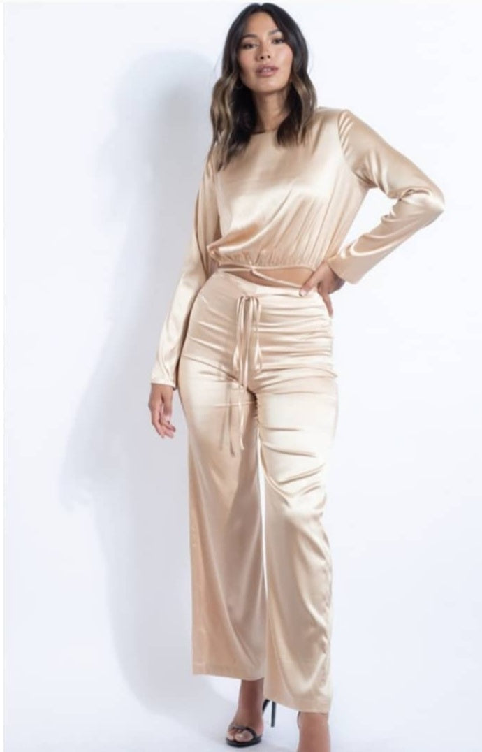 Gold Satin Set