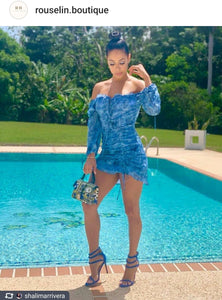 Océano Blue Party Dress & Cover Up
