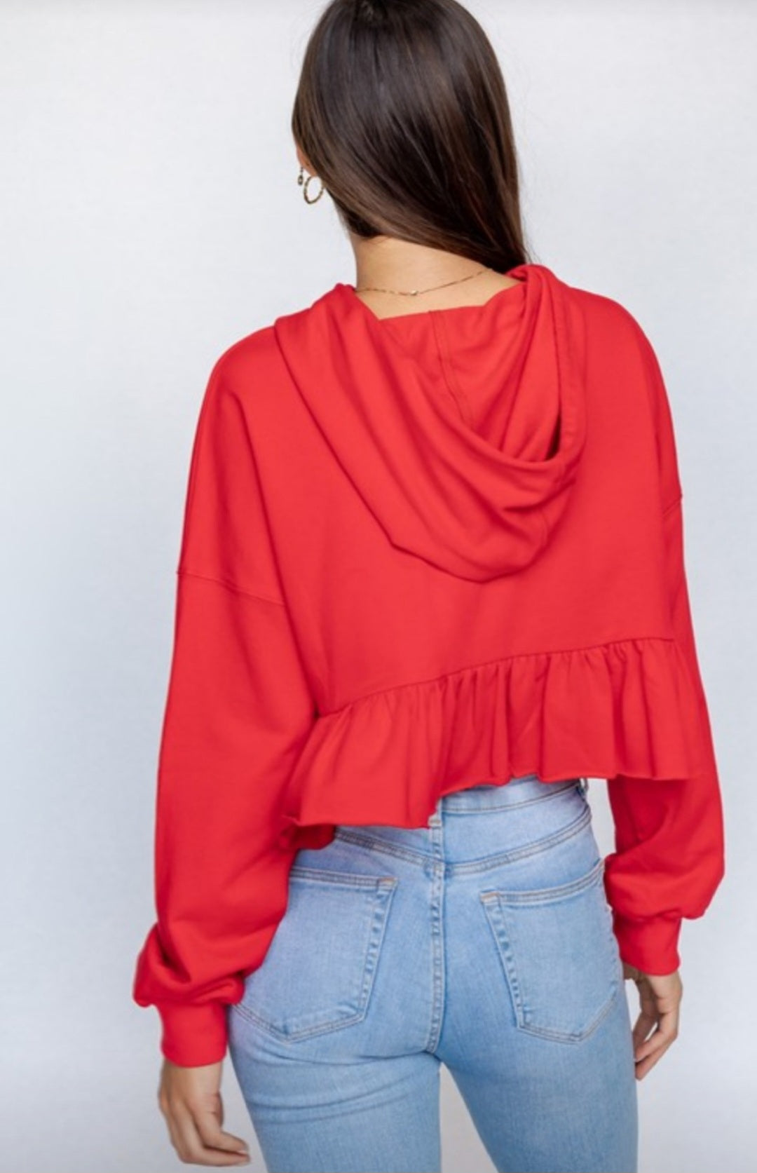 Ruffle Hoodie Sexy Sweater