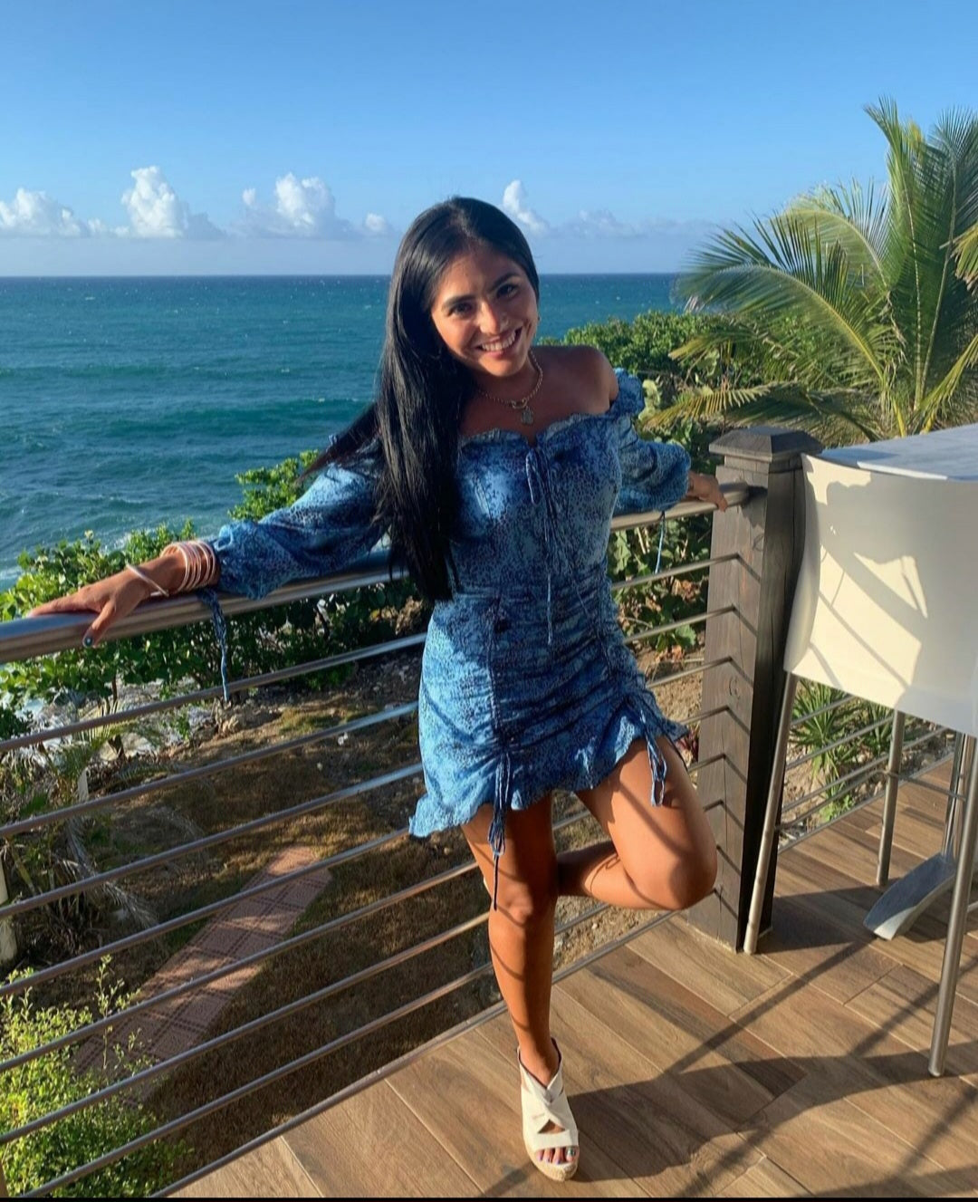 Océano Blue Party Dress & Cover Up