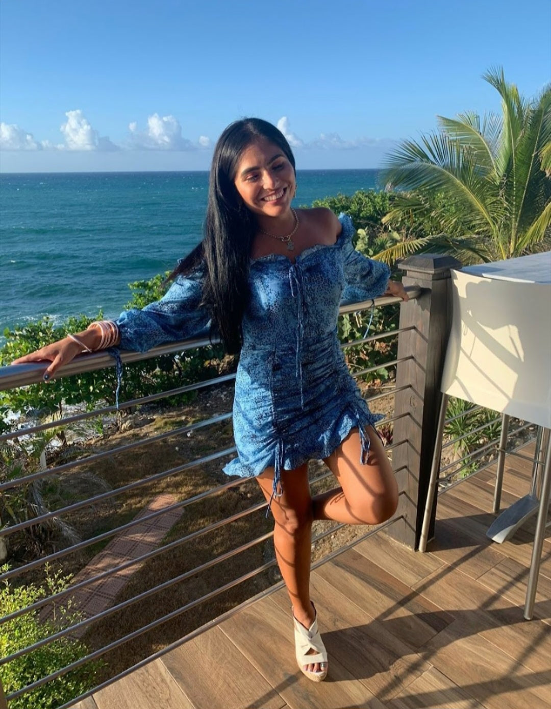 Océano Blue Party Dress & Cover Up