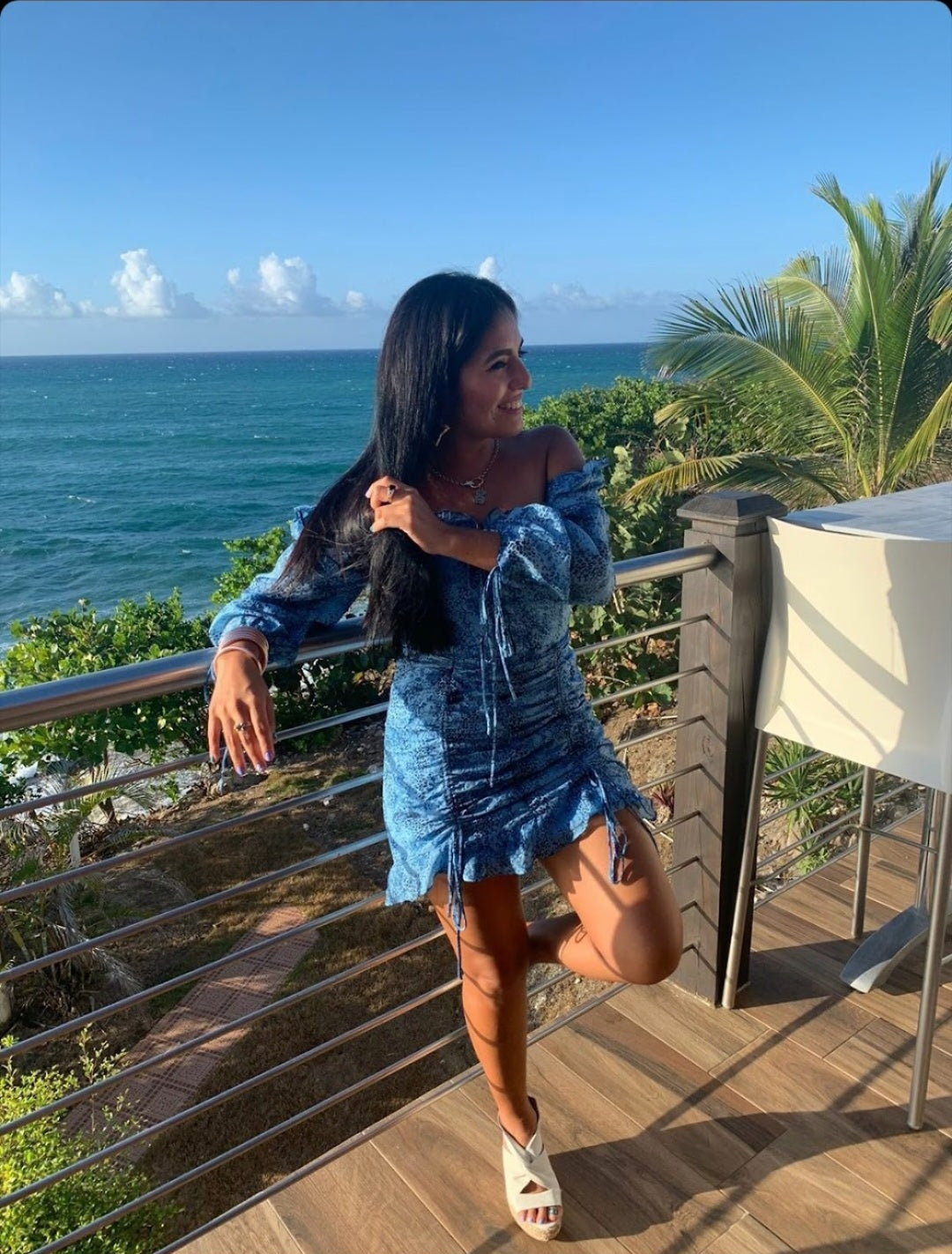 Océano Blue Party Dress & Cover Up