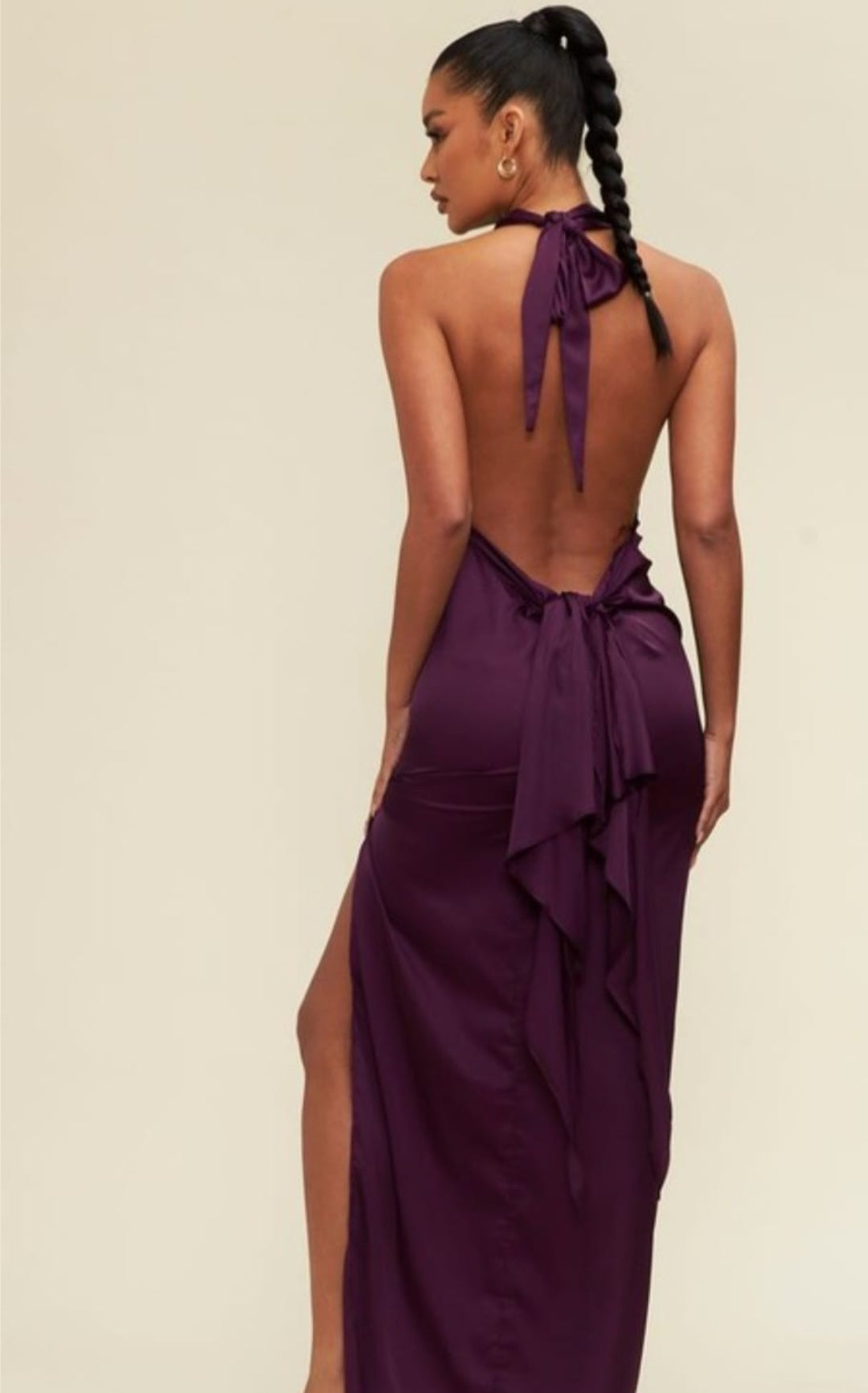"Midnight Bloom Satin Dress"