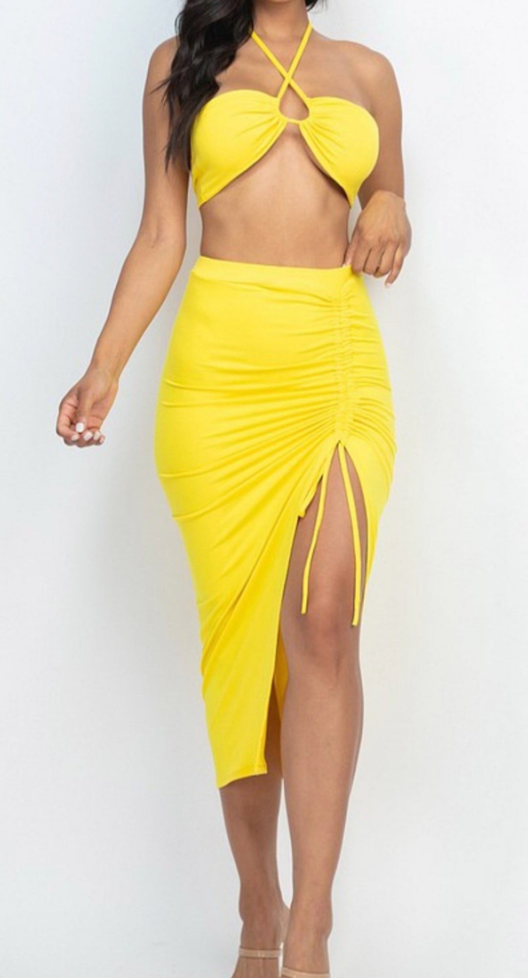 ¡Tulum Yellow Skirt Set!