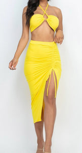 ¡Tulum Yellow Skirt Set!